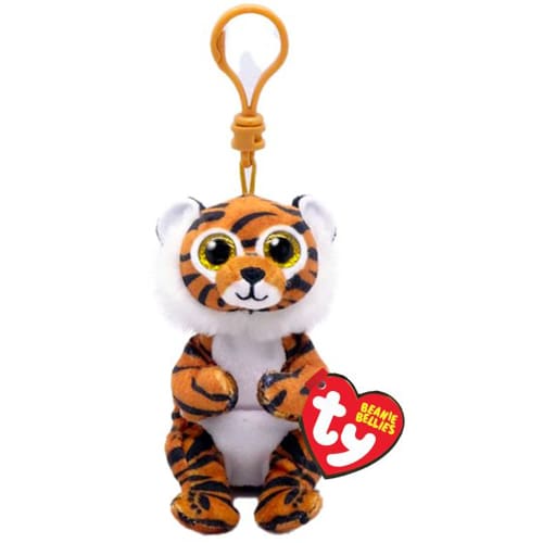 Clawdia Tiger – Beanie Bellies – Key Clip - Soft Cuddle Friend