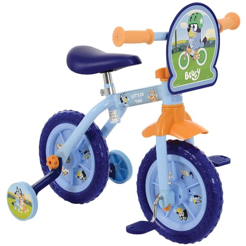 Bluey 2 in 1 10″ Training Bike - Push and Go