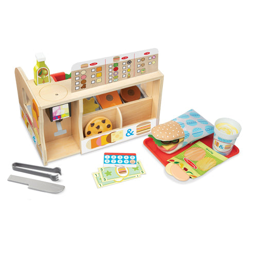 Wooden Slice & Stack Sandwich Counter - Maker Play Set